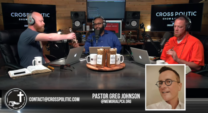 Crosspolitic broadcast about the Revoice Conference with Pastor Greg Johnson, Memorial Presbyterian, a PCA congregation in St. Louis, Missouri, July 15, 2018.