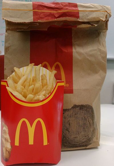 An order of French fries from McDonald's