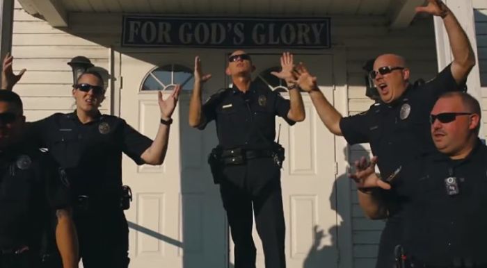 Crandall Police Department's 'God's Not Dead' lip sync performance in Crandall, Texas.