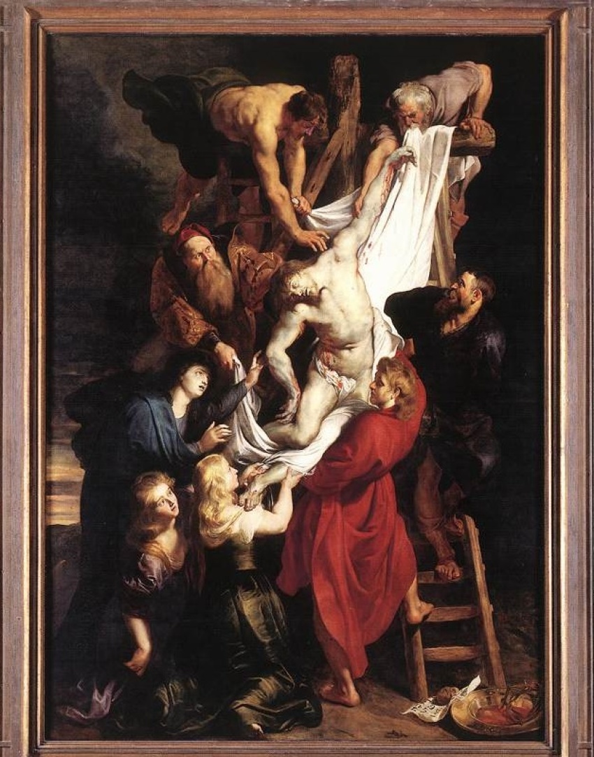 Descent from the Cross by Rubens, painted in 1614.