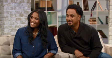 Wynter Pitts sitting next to her husband Jonathan