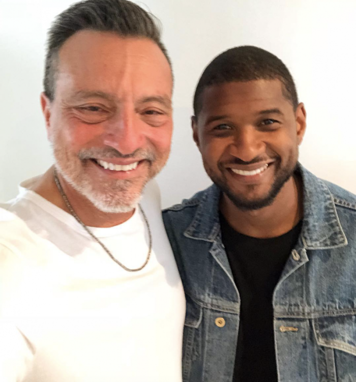 Pastor Erwin McManus of Mosaic Church in Los Angeles, California, and Usher Raymond pose for a photo posted on Instagram on Aug. 5, 2018.