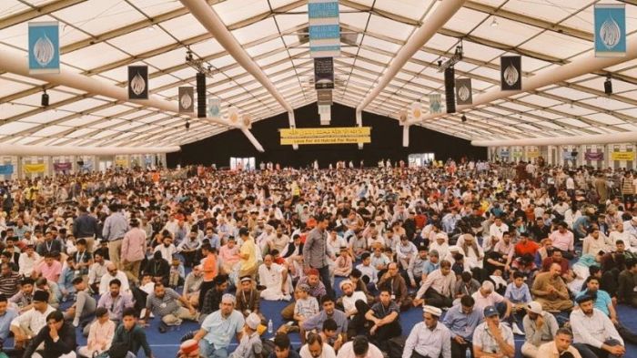 Thousands of Ahmadis gathered during the 52nd Annual Convention (Jalsa Salana) of the Ahmadiyya Muslim Community in the United Kingdom in August 2018.