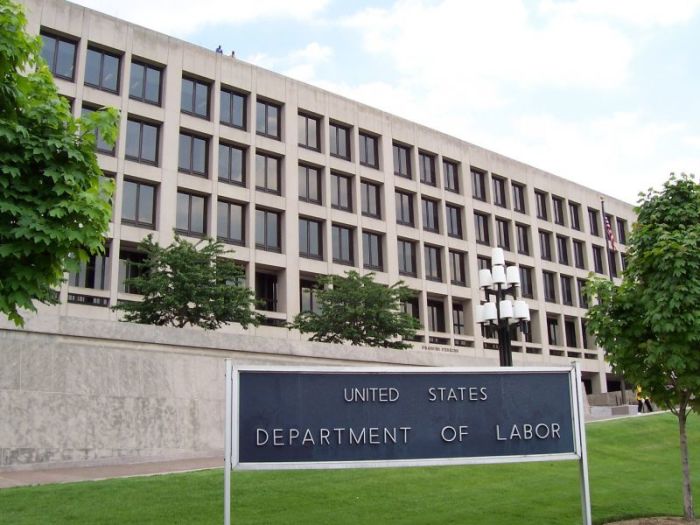 The Frances Perkins Building, the Department of Labor headquarters, in Washington, D.C.