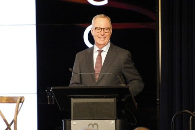 Max Lucado speaks at the launch of his latest book, 'Unshakable Hope.'