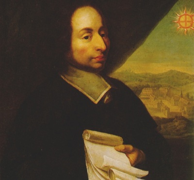 A portrait of Blaise Pascal (1623-1662), notable French mathematician, physicist, and religious philosopher.