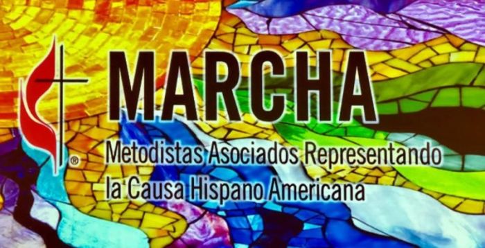 A logo for the Metodistas Asociados Representando la Causa Hispano Americana (Methodists Associated Representing the Cause of Hispanic/Latino Americans), the Latino Caucus for the United Methodist Church.