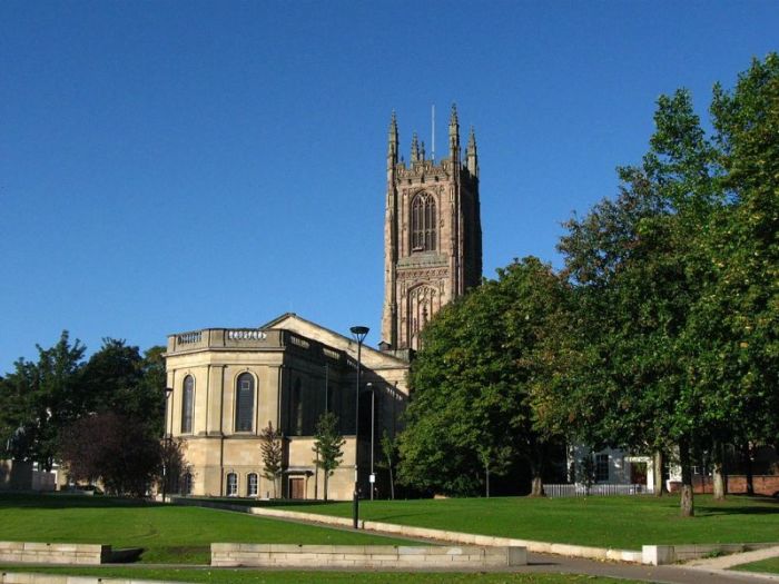 Derby Cathedral in the city of Derby, U.K., in this September 2010 photo.