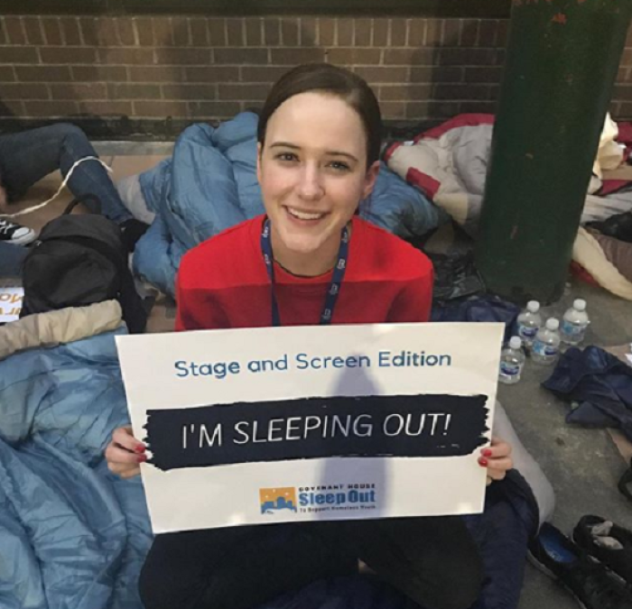 Rachel Brosnahan, star of Amazon's award winning 'The Marvelous Mrs. Maisel,' at Covenant House's 'Sleep Out: Stage and Screen' event on Monday August 20, 2018.
