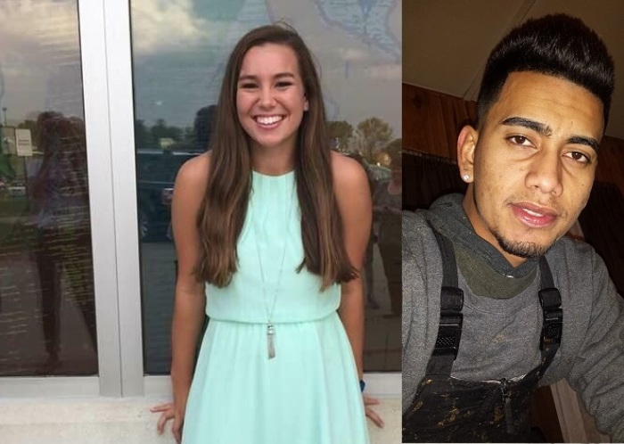 Undocumented immigrant Cristhian Bahena Rivera, 24 (R) is suspected of killing college student Mollie Tibbetts, 24 (L).