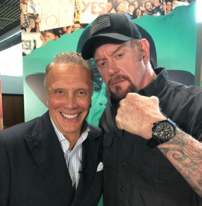 Ed Young, senior pastor of Fellowship Church of Grapevine, Texas (Left) and Mark Calaway, a World Wrestling Entertainment superstar commonly known by his stage name The Undertaker (Right).