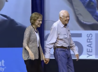Former President Jimmy Carter and his wife, Rosalynn, visited Indiana August 2018 to kick off their 35th annual Habitat For Humanity work project.
