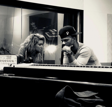 Tori Kelly and Kirk Franklin while making "Never Alone," August 15, 2018.