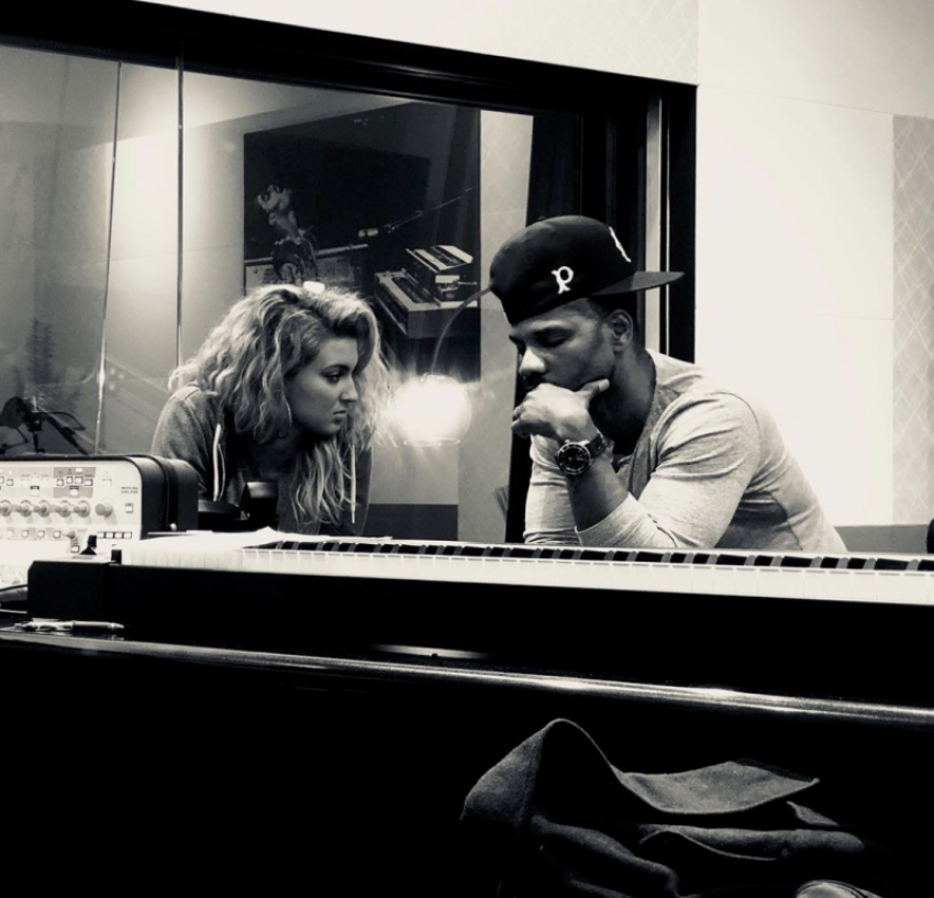 Tori Kelly and Kirk Franklin while making "Never Alone," August 15, 2018.