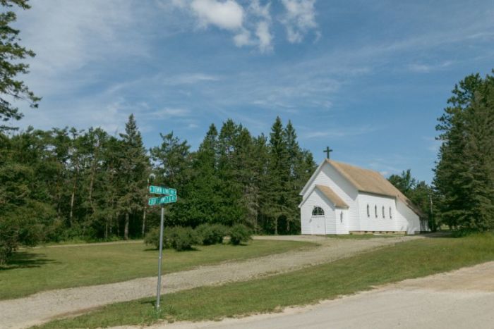 Zion Church, a disused Episcopal parish church in Wilson, Michigan.