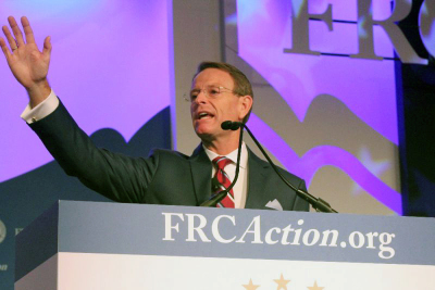 Family Research Council President Tony Perkins speaks during the annual Values Voters Summit at the Omni Shoreham Hotel in Washington, D.C. on Sept. 21, 2018.