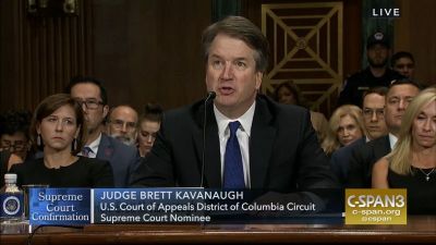Brett Kavanaugh at the Senate Judiciary Committee hearing in Washington D.C. on September 27, 2018.