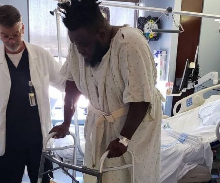 Thi'sl Tyler now in recovery after being shot in attempted robbery, Sept 28, 2018.