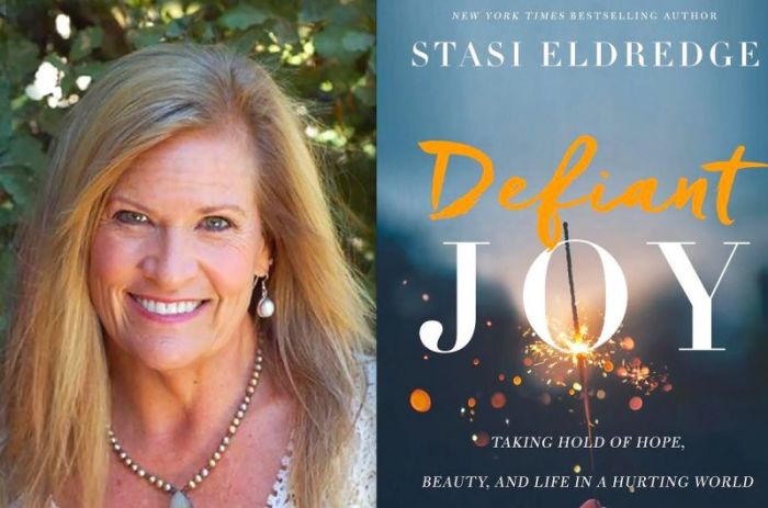 In her new book Defiant Joy, Stasi Eldredge offers a way to defy pain and loss through Christ without denying its reality.