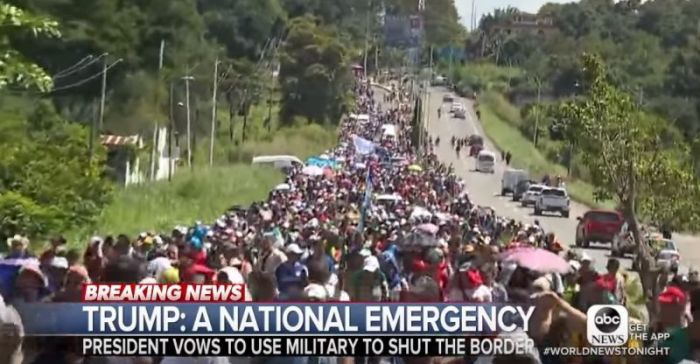 Thousands of Latin American migrants making their way through Central America to get to the United States of America.