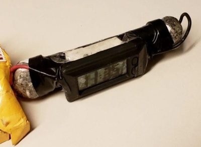 A suspicious device sent to the New York City office of CNN on Oct. 24, 2018.