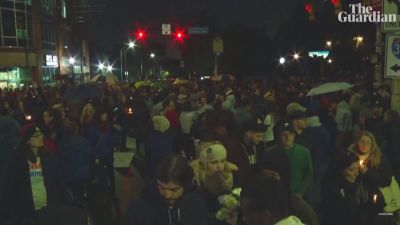 Vigil held after shooting at Pittsburgh Tree of Life synagogue on October 27, 2018.