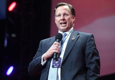 Dave Brat speaks at an event in Greenville, South Carolina on February 18, 2016.