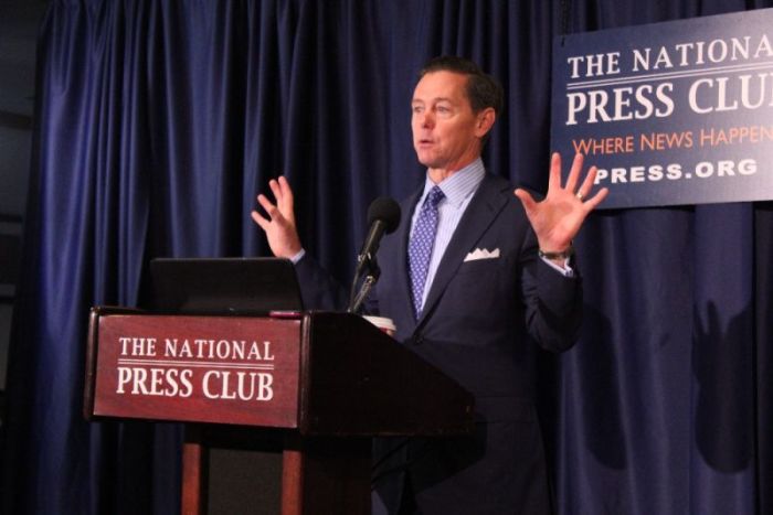 Faith & Freedom Coalition Chairman Ralph Reed speaks at the National Press Club on Nov. 7, 2018 in Washington, D.C.