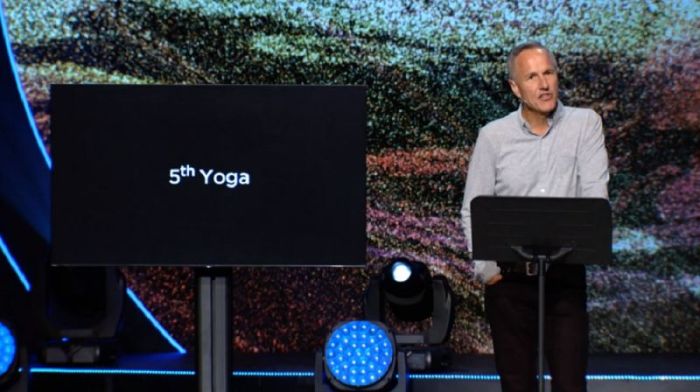 Pastor John Lindell speaks out against yoga during a sermon at James River Church in Ozark, Missouri on Oct. 28, 2018.