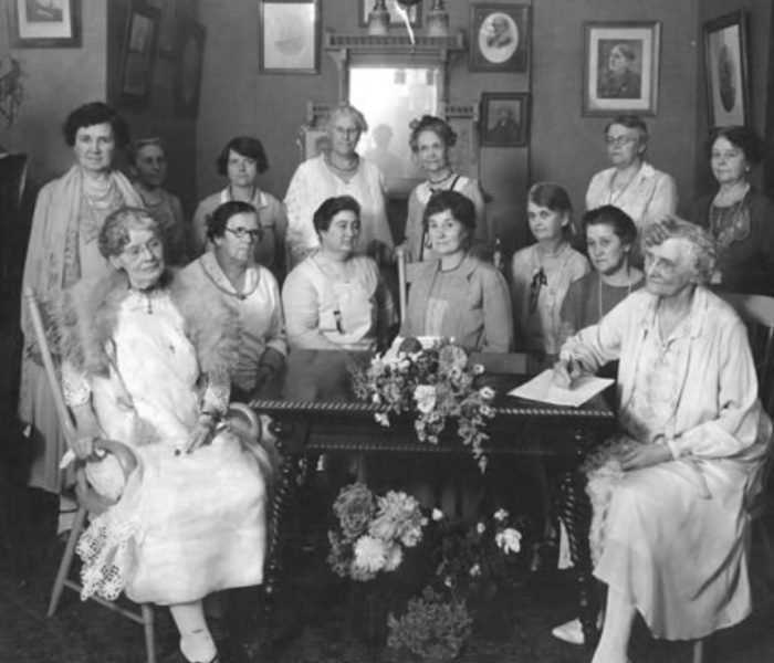 Women belonging to the Committee on Arangements for the National Women's Christian Temperance Union's 1924 Convention.