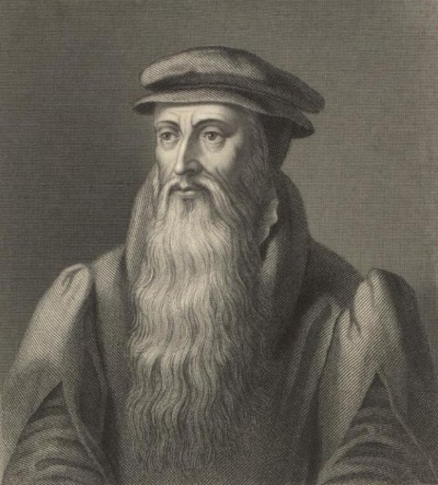 A nineteenth century portrait of John Knox (1514–1572), Scottish minister and Protestant Reformation leader.