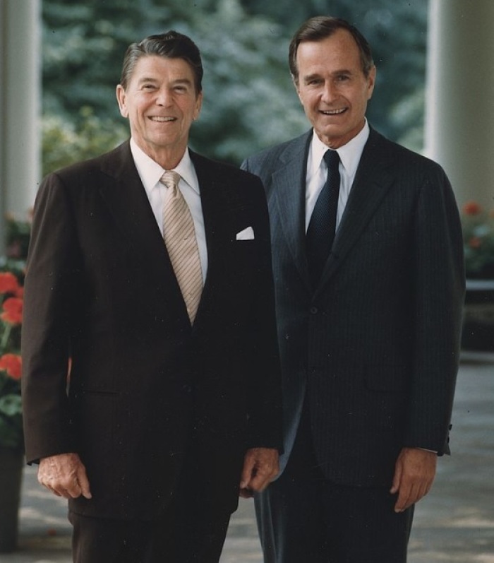 President Ronald Reagan and Vice President George H.W. Bush. 
