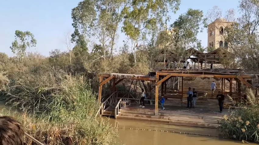 Qasr El Yahud, the baptismal site on the River Jordan, in this video from November 29, 2017.