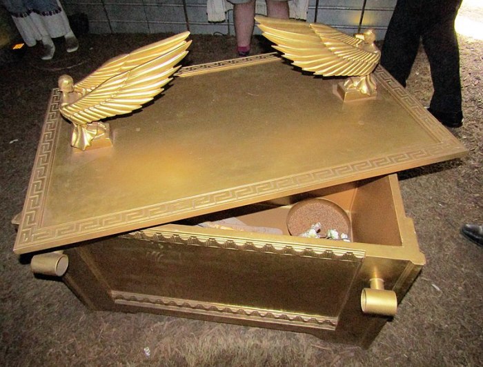 Ark of the Covenant for the Tabernacle replica at BYU in this photo from October 16, 2017.