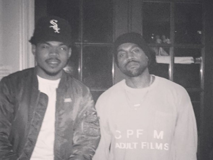 Kanye West and Chance the Rapper pose for a photo posted May 20, 2016