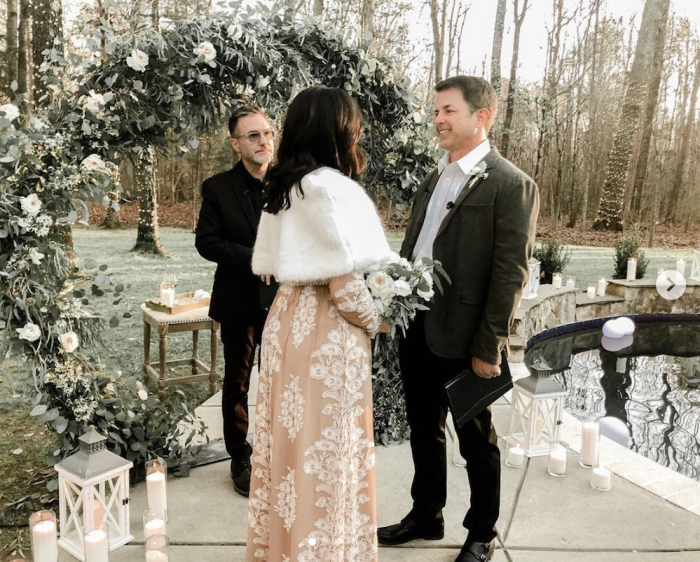 Lysa and Art TerKeurst renew their vows, North Carolina, December 11, 2018. 