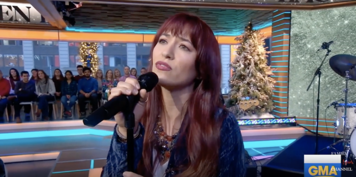Singer Lauren Daigle performs on Good Morning America, December 20, 2018.