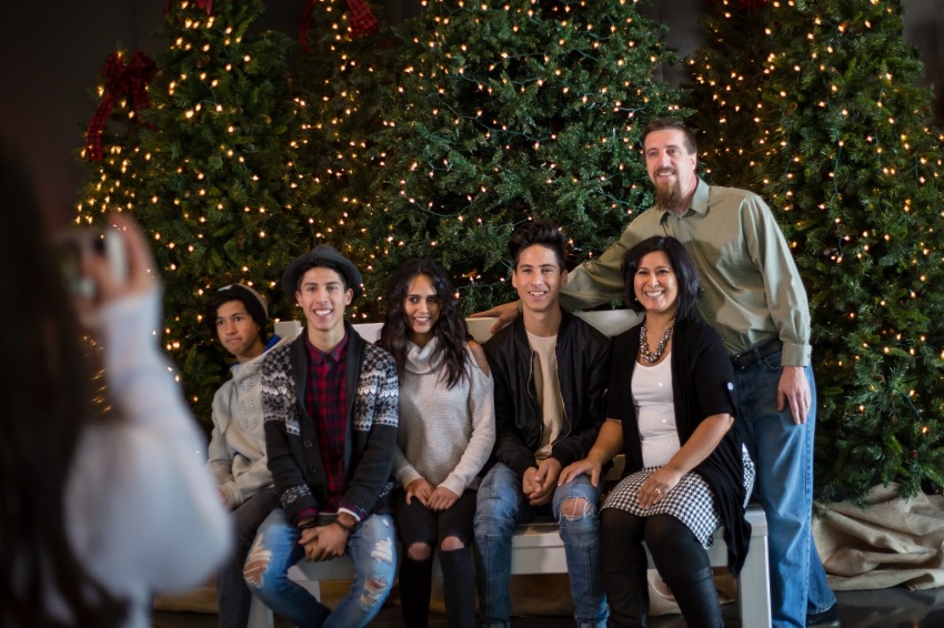 A family at Life.Church in 2017.