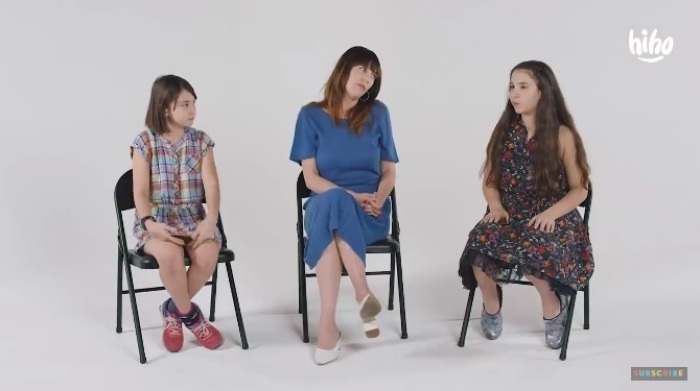 #ShoutYourAbortion co-founder Amelia Bonow talks with two girls about abortion in an episode of HiHo Kids' 'Kids Meet' posted to YouTube on Dec. 28, 2018. 