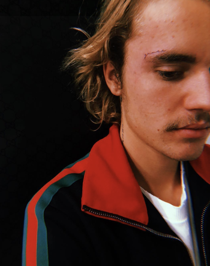 Justin Bieber sport a new face Tattoo, January 1, 2019