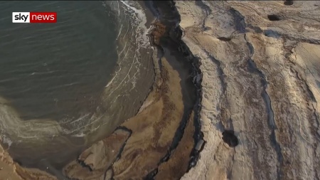 The Dead Sea in a video from Sky News in January 2019.