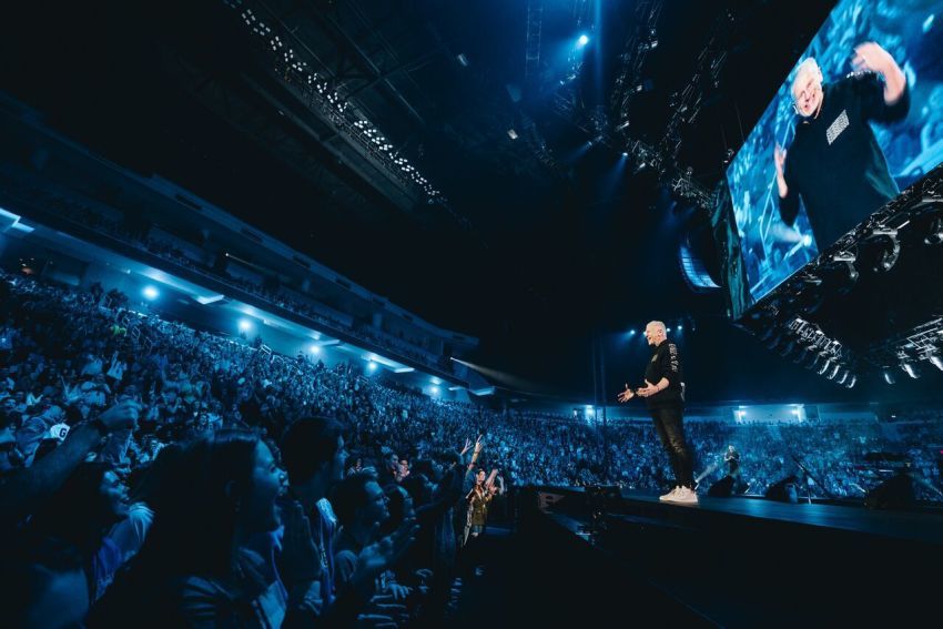 Pastor Louie Giglio, founder of the Passion Conference, speaks in Dallas, Texas, on Jan. 3, 2019.