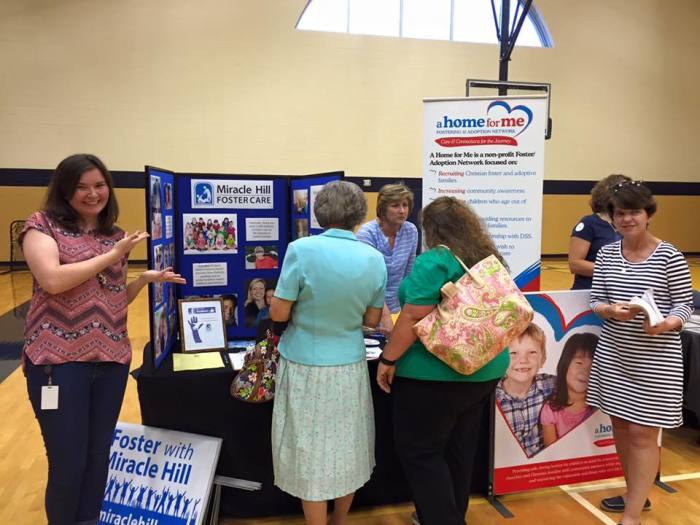 Staff from Miracle Hill Foster Care in Greenville, S.C., recruits foster families.