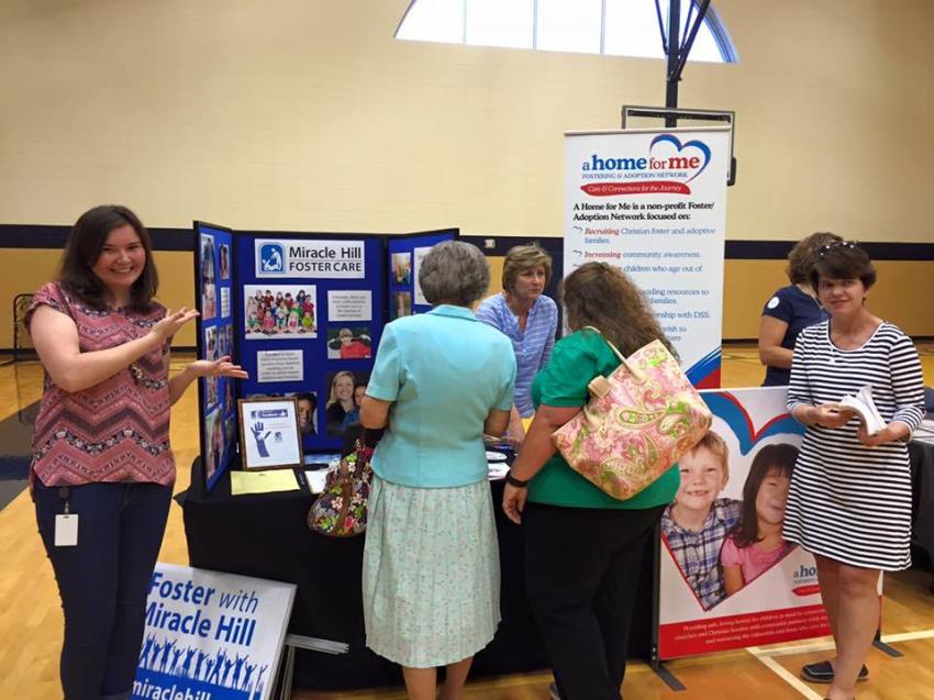 Staff from Miracle Hill Foster Care in Greenville, S.C., recruits foster families.