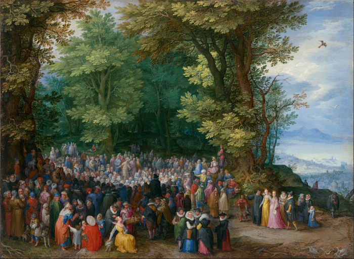 Jan Brueghel the Elder's 1598 painting 'The Sermon on the Mount.' 
