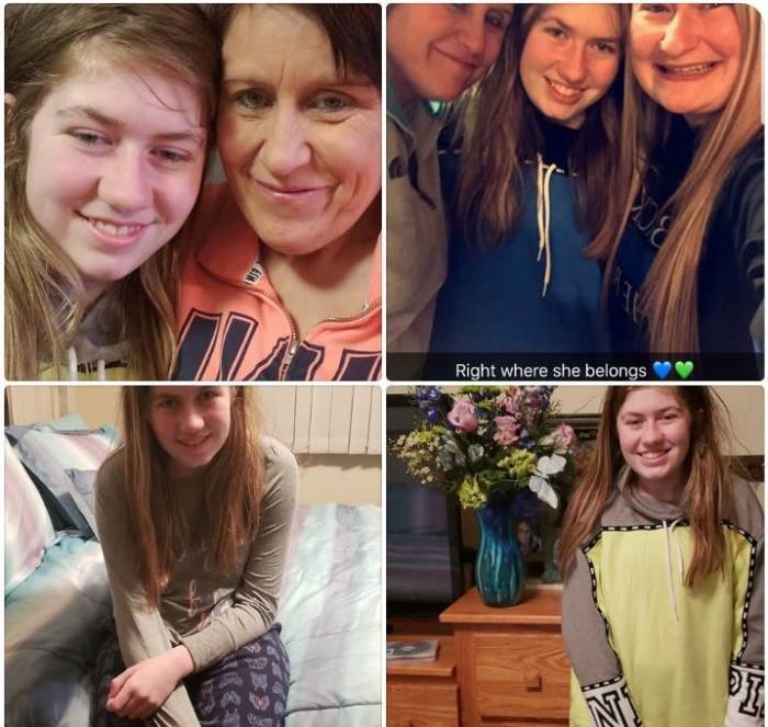 Jayme Closs, 13, appears with family in these recent photos.