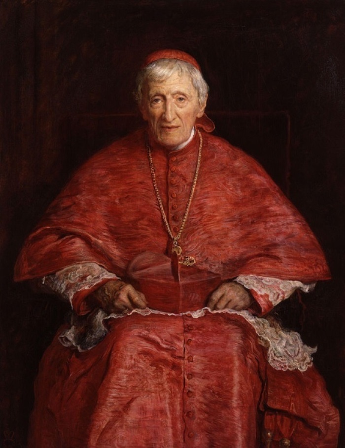 A portrait of John Henry Newman (1801-1890), influential churchman who led the Oxford Movement in the Church of England and later became a cardinal-deacon in the Roman Catholic Church.