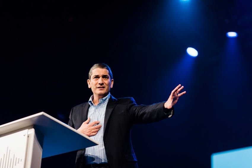 Afshin Ziafat, the pastor of Providence Church in Frisco, Texas, speaks at the 2019 Evangelicals for Life conference at the McLean Bible Church in McLean, Virginia on Jan. 17, 2019.