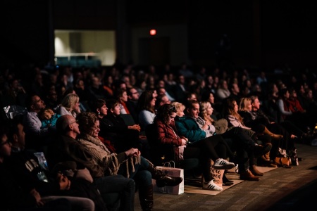 Attendees watch on during the 2019 Evangelicals for Life conference at the McLean Bible Church in McLean, Virginia on Jan. 16, 2019.
