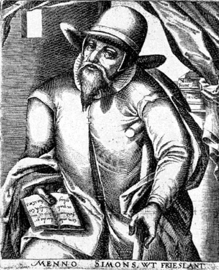 A picture of Menno Simons (1496-1561), a noted sixteenth century Anabaptist leader whose followers eventually formed the Mennonite Church.
